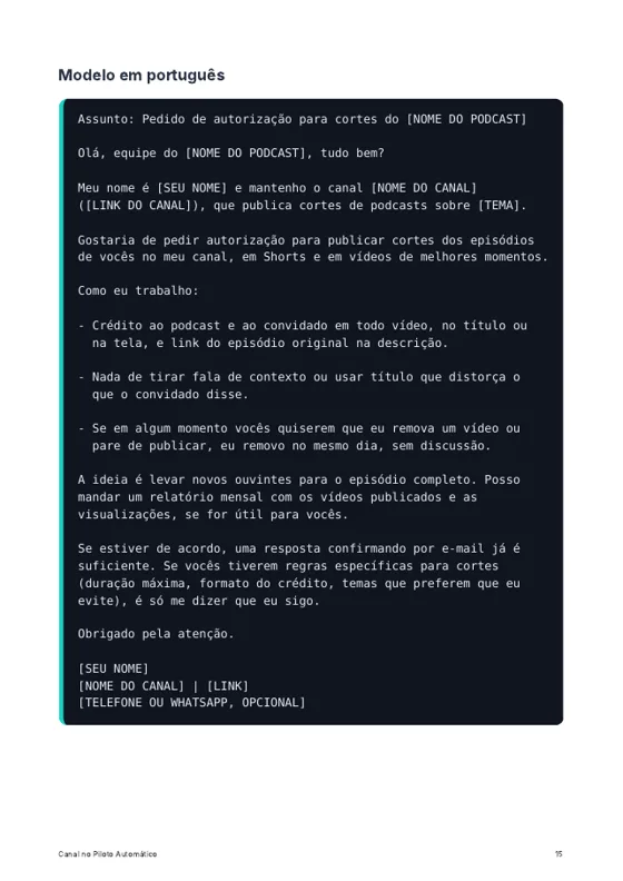 Página de exemplo do guia